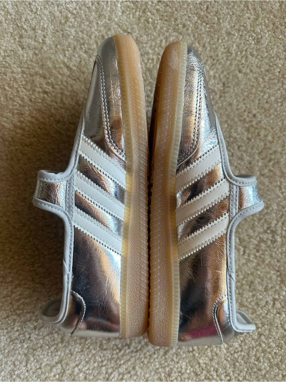 Adidas Samba Jane Silver Metallic Mary Jane Sneakers Women’s Size 7 NWOT - Picture 4 of 6